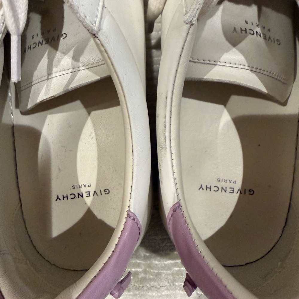 Givenchy Women's White and Lavender Sneakers - Picture 2 of 7